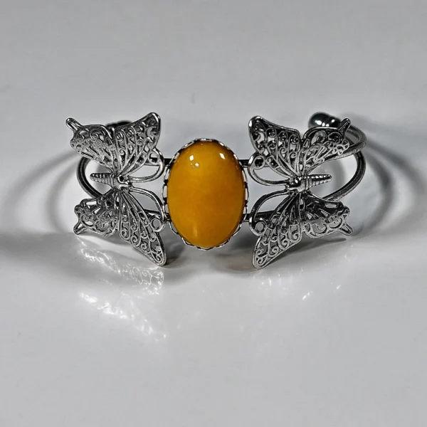 Gelbe Jade / Antiksilber