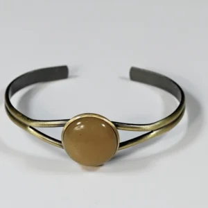 Gelbe Jade / Antikbronze