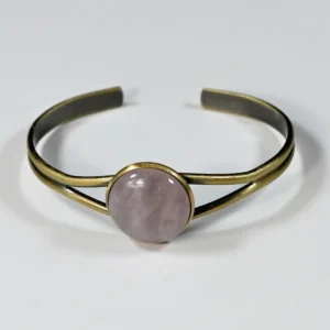 Rosenquarz / Antikbronze