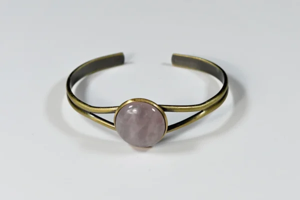 Rosenquarz / Antikbronze