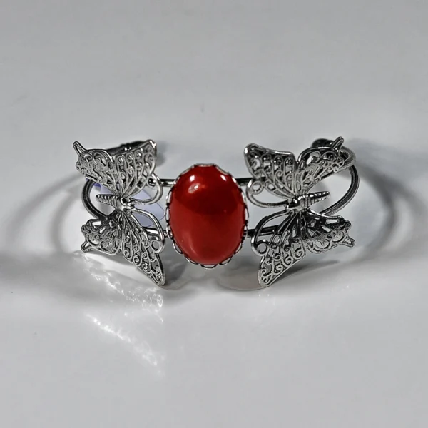 Roter Achat / Antiksilber
