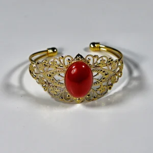 Roter Achat / Gold