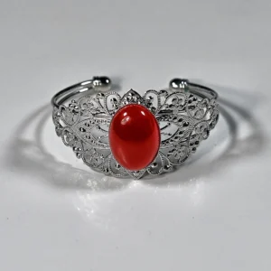 Roter Achat / Rhodium