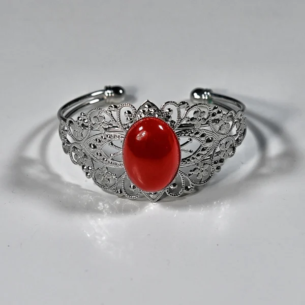 Roter Achat / Rhodium