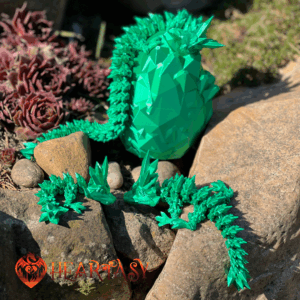 Mystischer 3D-gedruckter Drache „Jadeschatten“ (jadegrün)